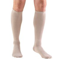 Truform Compression Socks, 8-15 mmHg, Men's Dress Socks, Knee High Over Calf Length, Tan, X-Large
