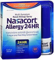 Nasacort Allergy 24 Hr Multi-Symptom Nasal Allergy Spray - 60 Sprays, Pack of 3