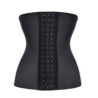 EUBUY Women's Latex Underbust Waist Trainer Corset for Weight Loss,Abdomen Compression Girdle Workout Waist Cincher Body Shaper Waist Trimmer Back Support Slimming Blet Black L