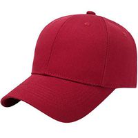 HNTDG Unisex Hat Pure Cotton Light Board Solid Color Baseball Cap Cap Outdoor Sun Hat Red