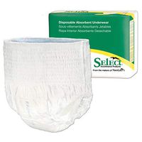 Select Disposable Underwear, Xl, 48"-66", 210+ Lb