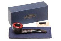 Savinelli Italian Tobacco Smoking Pipes, Roma Rusticated Black