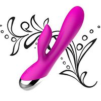 Cordless Wand Massager 10 Powerful Speeds 10 Modes, Handheld Personal Body Back Neck Shoulder Massager Rechargeable Waterproof (Rose Red)