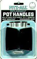 Tops Pot Short Handle 11" Dia. Bakelite Plastic,Black