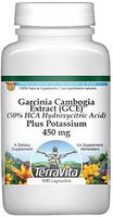 Garcinia Cambogia Extract (GCE) (50% HCA Hydroxycitric Acid) Plus Potassium - 450 mg (100 Capsules, ZIN: 512456) - 2 Pack