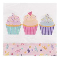 Cocktail Napkins - 150-Pack Luncheon Napkins, Disposable Paper Napkins Cupcake Party Supplies for Kids Birthdays, 2-Ply, Unfolded 13 x 13 Inches, Folded 6.5 x 6.5 Inches