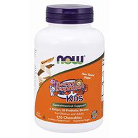 NOW Supplements, BerryDophilus with 2 Billion, 10 Probiotic Strains, Xylitol Sweetened, Strain Verified, 120 Chewables