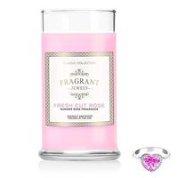 Fragrant Jewels Fresh Cut Rose Jewel Candle with Collectible Rings (Size 5-10)
