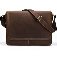 Prastara Laptop Briefcase Bag Notebook Case Travel Messenger Bag Unisex Bag (Buff Full Flap)