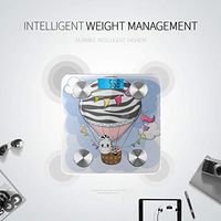 Cartoon Cute Zebra Scales for Weight Smart Body Fat Scale Digital Scale Bathroom Tracks 8 Key Compositions Analyzer Sync with Fitness Apps 400 Lbs