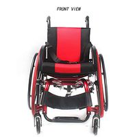 HJF-LUNYI Ultra Lightweight Folding Aluminium Transit Travel Wheelchair，Stylish Sport Wheelchair with Folding Back