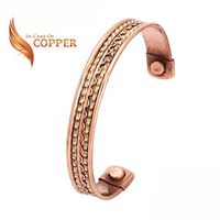 Copper Therapy Copper Bracelet Magnetic Men Arthritis Women Pure Cuff New Bangle Therapy Pain Solid