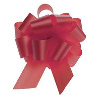 Gift Pull Bows 5.5" Red Flora Satin Case of 50