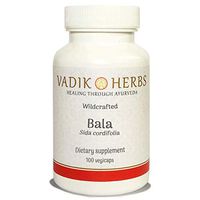 Certified Organic Vadik Herbs Bala (SIDA cordifolia) Powder 100 Vegicaps | Helps to Weight Loss, Asthma and Bronchitis