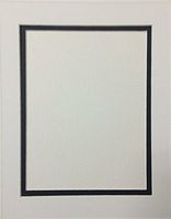 Pack of 5 11x14 White and Black Double Picture Mats Cut for 8.5x11 Pictures