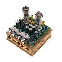 TOOGOO Newest 6J1 Tube preamp Amplifier Board Pre-amp Headphone amp 6J1 Valve preamp Bile Buffer DIY Kits(6J1 Tube preamp Amplifier Board+Transparent Shell Parts)