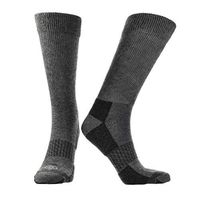 Doctor's Choice Non-Binding Casual Crew Socks, Men's, Diabetic Friendly, Seamless Toe & Half-Cushioned, 2 Pairs, Charcoal, Large (Mens Shoe Size 8-12)