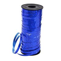 Crimped Curling Ribbon 2 Roll Metallic Balloon Ribbons for Parties Festival Florist Crafts Gift Wrapping 5MM 200Yard (Royal Blue)