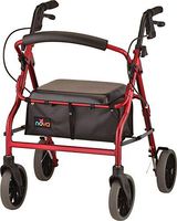 NOVA Zoom Rollator Walker with 20” Seat Height, Red