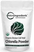 Organic Chlorella Powder 8 Ounce, Superfoods for Rich Immune Vitamin, Proteins, Chlorophyll, Minerals, Amino Acids, Fatty Acids and Fiber, Strongly Support Immune System, No GMOs and Vegan Friendly