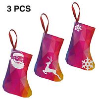 Christmas Stockings Decoration Triangles Colorful Designer for Funny Xmas Party