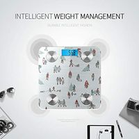 Bluetooth Smart Weight Scale Art Cartoon Secluded Street View Trees Bmi Measurement Tool Body Fat Composition Monitor Analyzer with Smartphone App for Body Management-396 Lbs