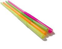 Perfect Stix Artistic 10 Wrapped- 1000ct Bendable Stretchable Neon Straws (Pack of 1000)