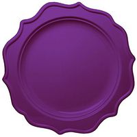 Posh Setting Festive Collection Medium Weight Plastic Purple Colored 8 inch Party Plates (12 Pack)