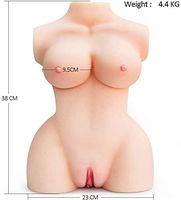 LEIONA Lifelike Big Ass,Best Men Couples 3D Realistic Lifelike Toys for Men Male with 2 Entries Silcone Dolls Men's Male Adult Toys Artificial Silicone Cup Underwear,T-Shirt