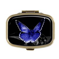 Guojew Butterfly Custom Fashion Square Pill Box Tablet Holder Pocket Purse Organizer Case Decoration Box