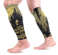 LEVEIS Nightmare Before Christmas Calf Compression Sleeves 1 Pair, Leg Performance Support for Shin Splint Calf Pain Relief Men & Women Guards Sleeves for Running Cycling