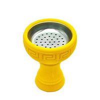 Silicone Hookah Bowl Charcoal Holder Hookah Molasses Bowl with Metal Plate (Please Tell Me The Color You Want Otherwise Random)