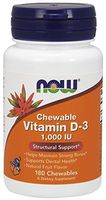 NOW Foods - Vitamin D-3 Chewable Natural Fruit Flavor 1000 IU - 180 Chewable Tablets