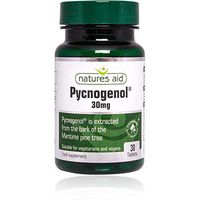 Natures Aid Pycnogenol 30mg Maritime Pine Bark Extract 30 Tabs
