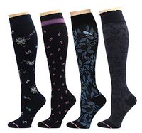 4 Pairs Dr. Motion Therapeutic Graduated Compression Women's Knee-hi Socks…