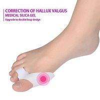 Double Toe Ring Separator Double Loop Toe Corrector Hallus Valgus Corrector Bunion Relief Overlapping Toe Separator Toe Stretcher Gel Bunion Protector