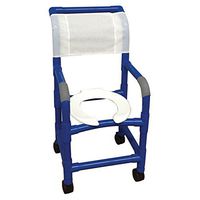MJM International B115-3TW Pediatric Shower Chair, 250 oz Capacity, 38.5" Height x 19" Width x 23" Depth, Royal Blue/Forest Green/Mauve