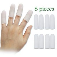 Toe Tubes –Adult Finger Brace Silicone Thumb Sleeves, Gel Protectors Care,Arthritis Stiffness and Pain Relief, Finger Sleeves and Fingertip Guard Cuttable - 8 Pieces