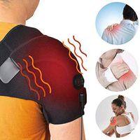 ZXGFA Shoulder Support Heating Pad, USB Electric Shoulder Wrap Brace Massager for Injury Arthritis Therapy Pain Relief Fits Left and Right Shoulder