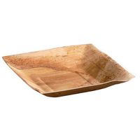 “Palmbowl" Palm Leaf Square Bowl (Case of 10), PacknWood - Eco Friendly Compostable Wooden Disposable Bowls (16 oz, 5" x 5" x 2") PK210BBA1313