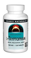Source Naturals L-Tryptophan, 500 mg Essential Amino Acid Supplement - 120 Tablets