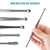 Milisten ETEREAUTY 7pcs Ear Wax Removal Kit Ear Cleansing Tool Multi-Functional Ear Pick Cleaner Kit with a Cleaning Brush and Storage Box(Ruthenium Black)