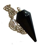 Black Jasper Multifaceted Dowsing Pendulum. Good for Reiki and Crystal Healing