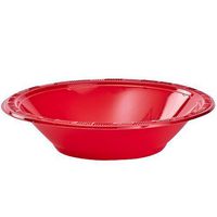 Party Dimensions 12 oz. Plastic Bowl, 12 Count, Red