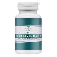 High Level Mama - Ultra Premium Prenatal Supplement | DHA, Ginger, Vitamins | Vegetarian Omega-3 | Brain, Vision + Immune System Support | Mood Boost | 120 Veggie Capsules