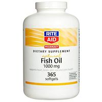 Rite Aid Pharmacy Natural Fish Oil, 1000 mg, Softgels - 365 Count