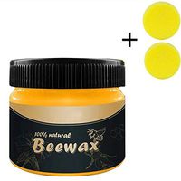 Health Club Wood Seasoning Beewax - Traditional Beeswax Polish for Wood & Furnitur, Nourishes, Protects Dry Wood (with 2pc Sponge) (beewax.)