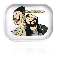 Jay and Silent Bob Rolling Tray - Cartoons (Multiple Sizes Available) (Medium (7" x 10.5"))