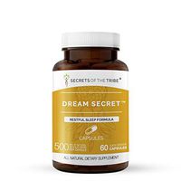 Dream Secret 60 Capsules, 500 mg, Valerian, Passionflower, Lavender, St. John's Wort, California Poppy, Chamomile. Restful Sleep Formula (60 Capsules)