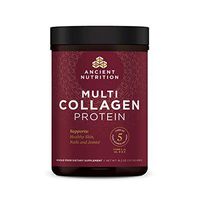 Ancient Nutrition Multi Collagen Protein Powder - Pure, Formulated by Dr. Josh Axe, 5 Types of Food Sourced Collagen Peptides, Supports Joints, Skin and Nails, Made Without Gluten & Dairy, 16.2 oz